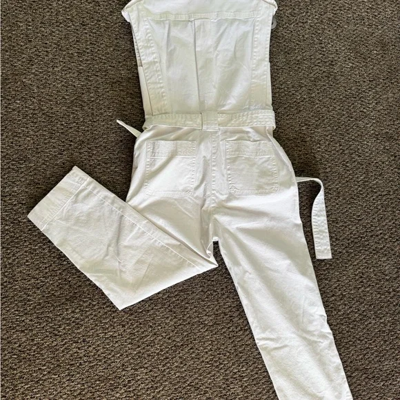 Banana Republic White Tailored Jumpsuit with Wide-Leg Silhouette - Picture 3 of 15